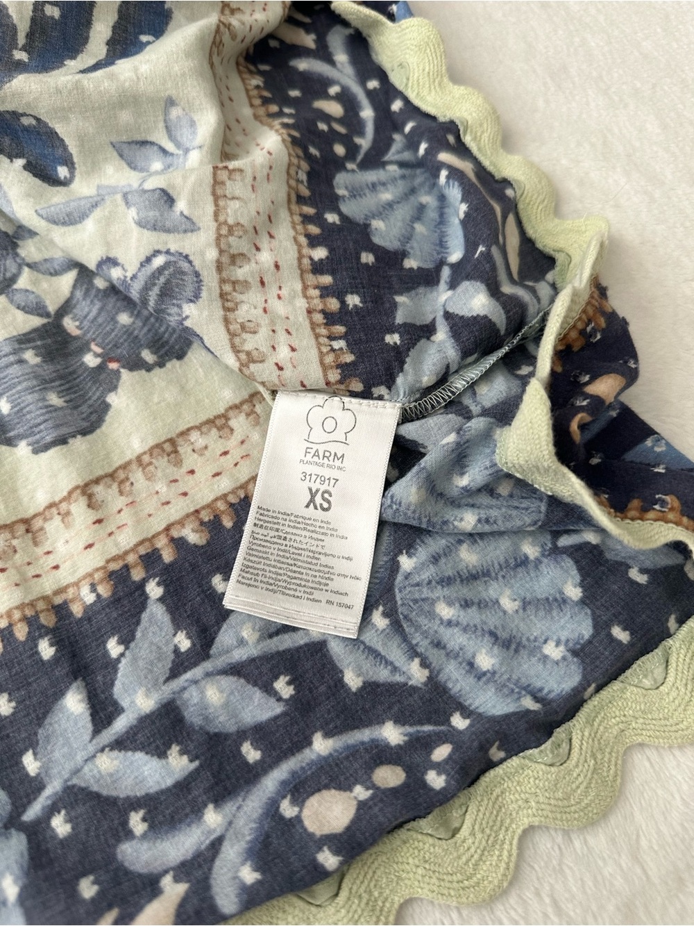 Farm Rio Ocean Tapestry Maxi Dress size X-Small - Picture 8 of 14